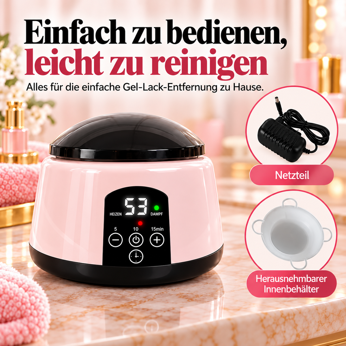 QEVRA™ Elektrischer Dampf-Nagellackentferner